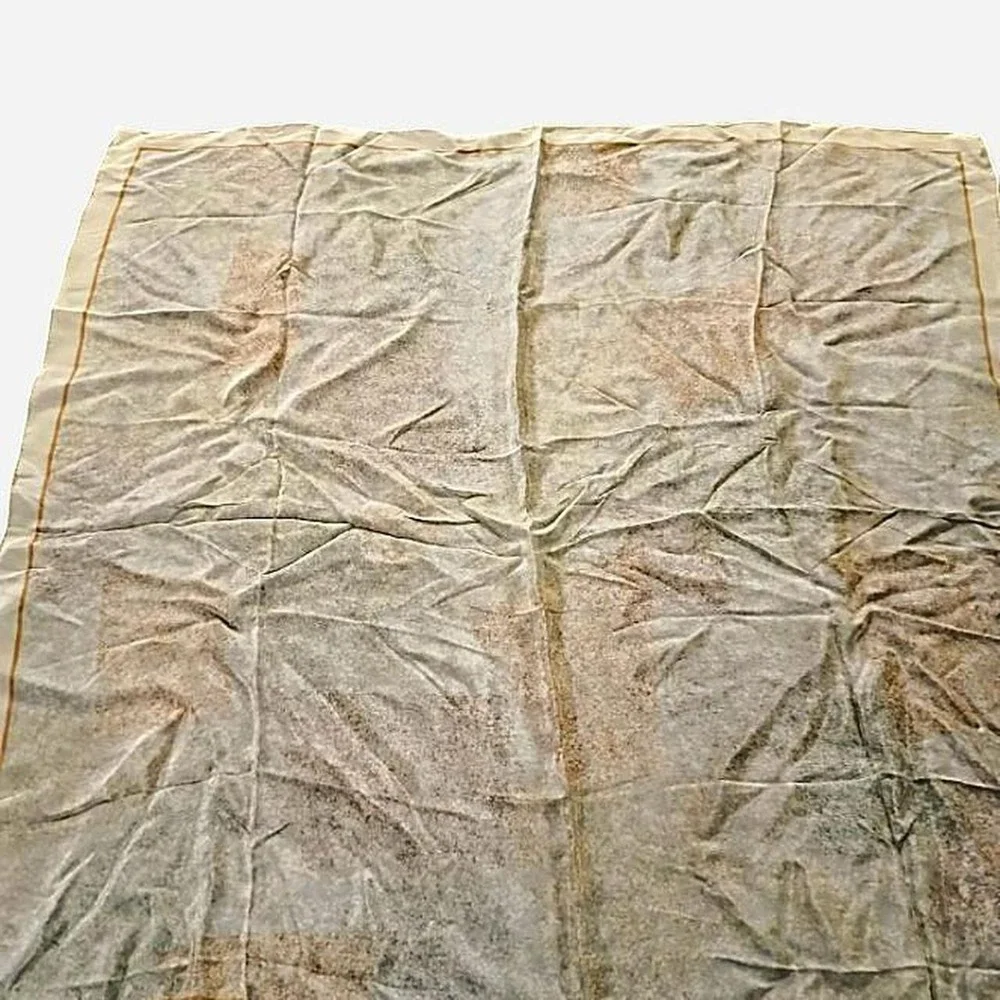 Vintage Echo‎ Silk Scarf With A Beautiful Bordered  Pattern